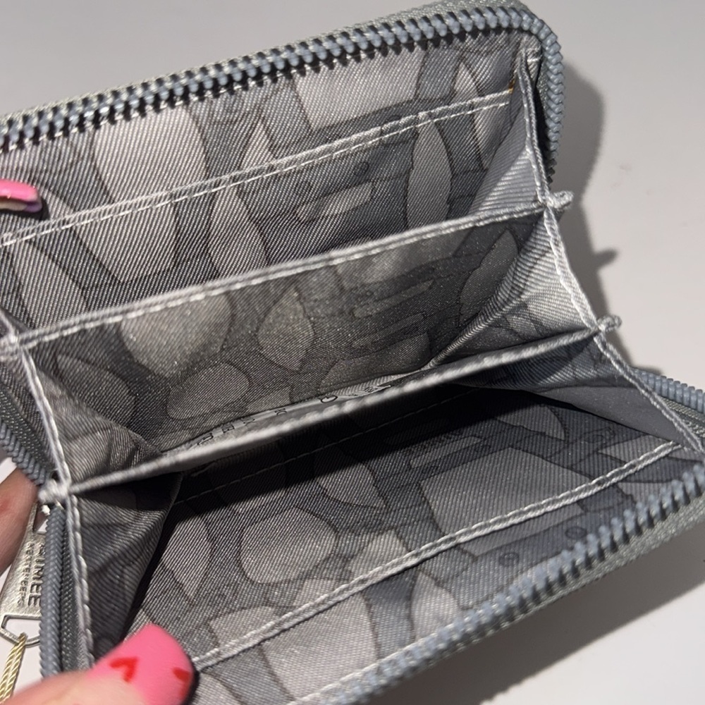 Aimee Kestenberg Leather Zip Around Wallet Brixton Rose Gold Denim - Picture 3 of 10